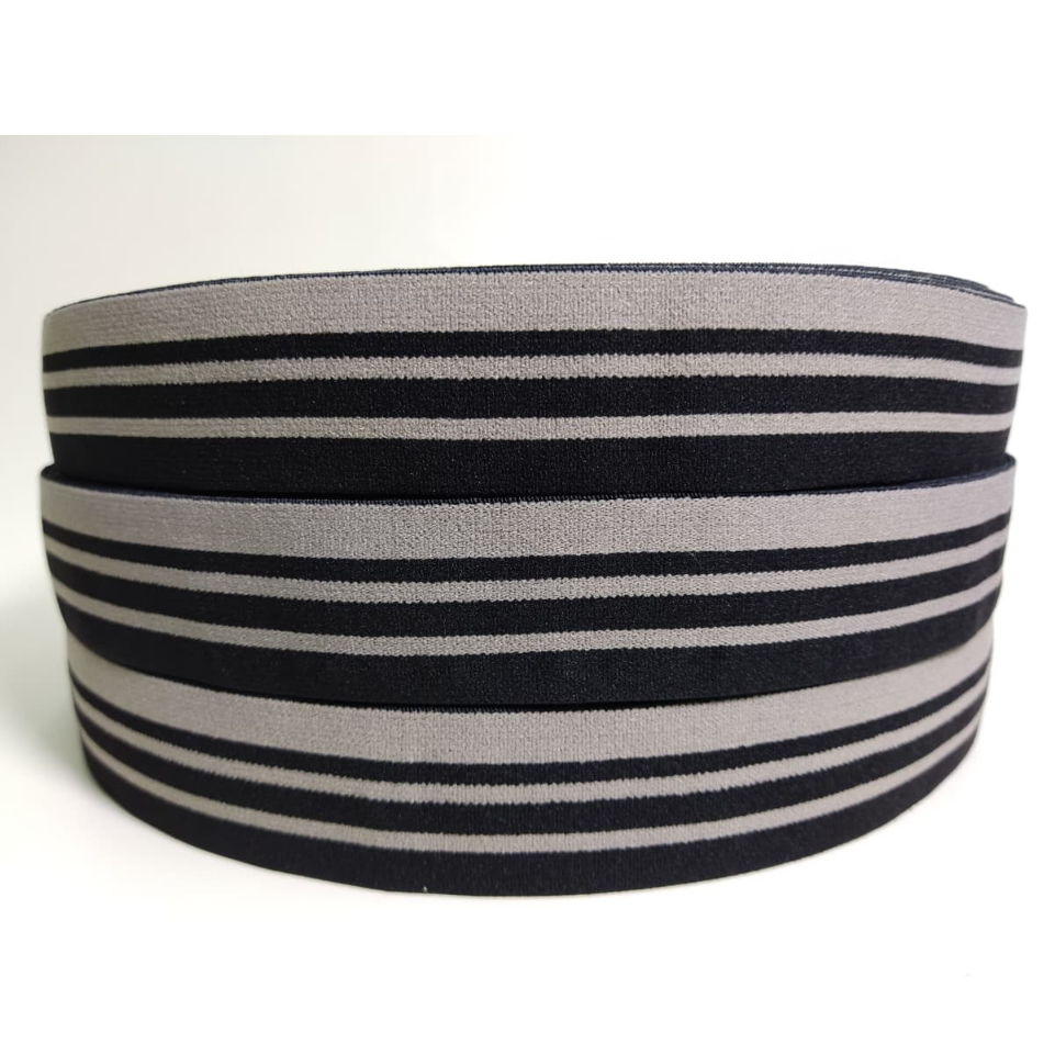 Webbing Elastis Motif Salur 3.5 CM | Webbing Elastis Salur | Karet Elastis Salur | Karet Pinggang | 