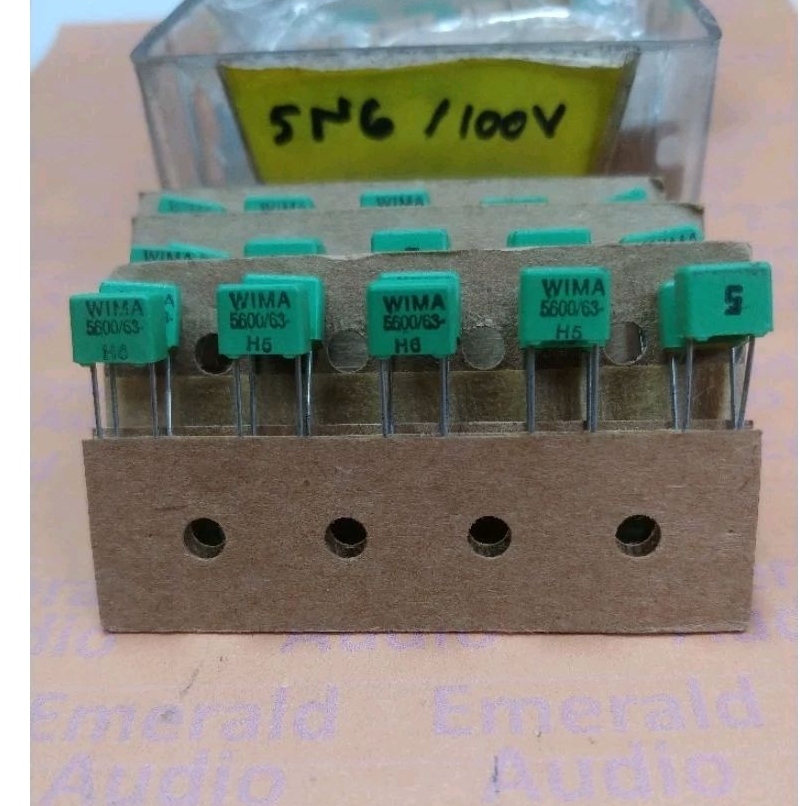 WIMA 4N7 100VOLT Kapasitot Wima 4700=4n7 100volt Hijau Original Wima Made in Germany