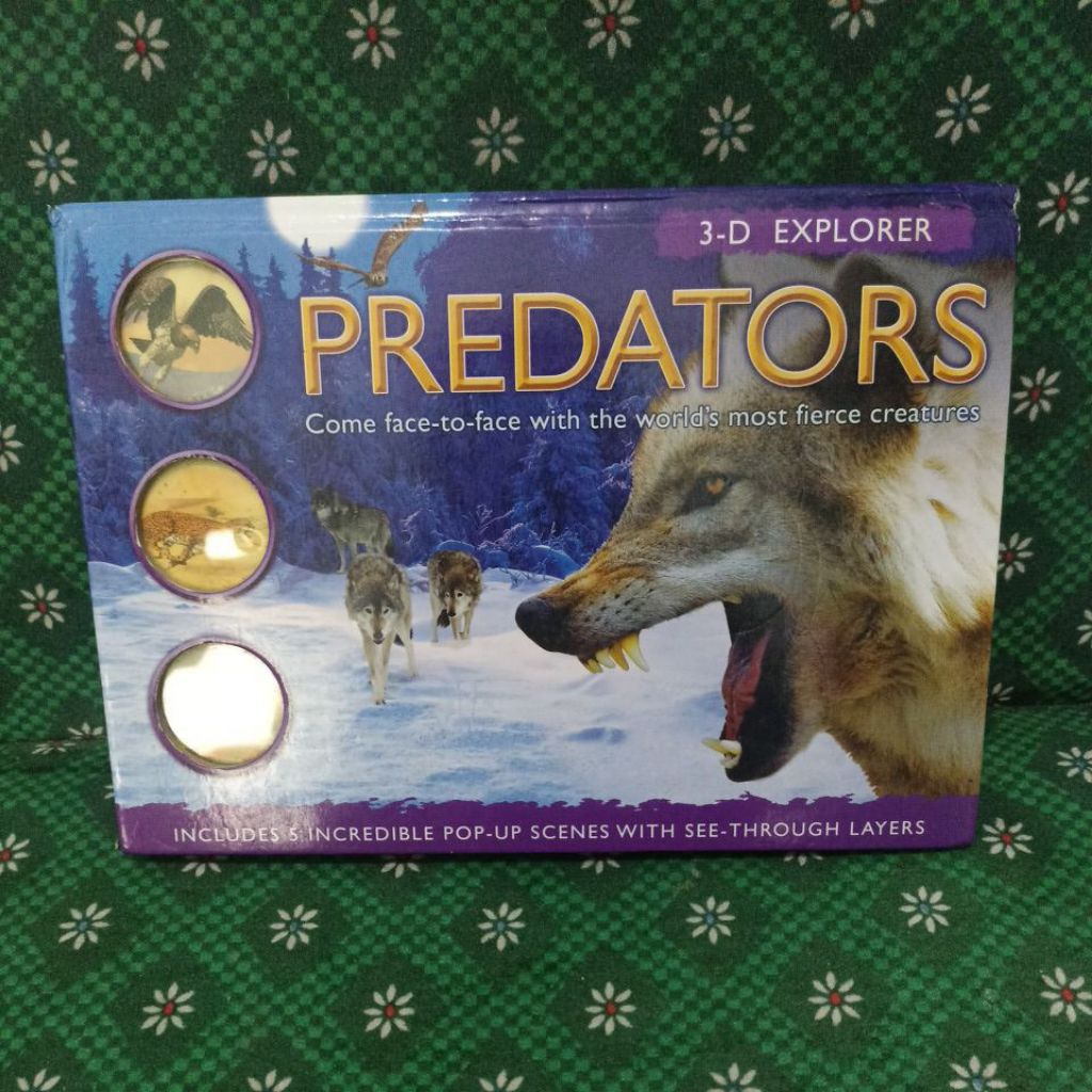 Preloved Buku Pop Up 3-D Explorer Predators