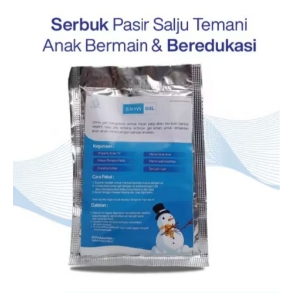 Serbuk salju buatan /Snow fake gel mini isi 10gr/Mainan salju edukasi anak