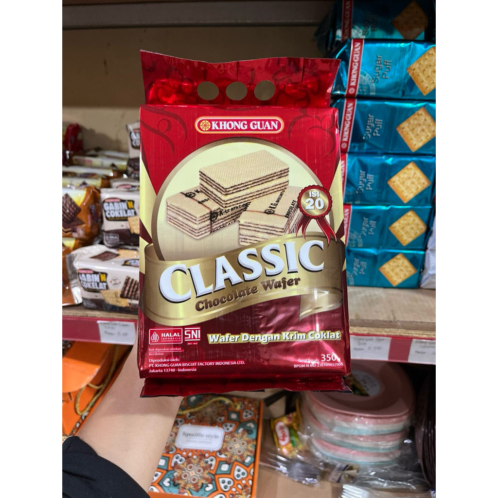Khong guan Clasic Chocolate wafer/ Khong guan classic wafer/ wafer Khong guan 350gr