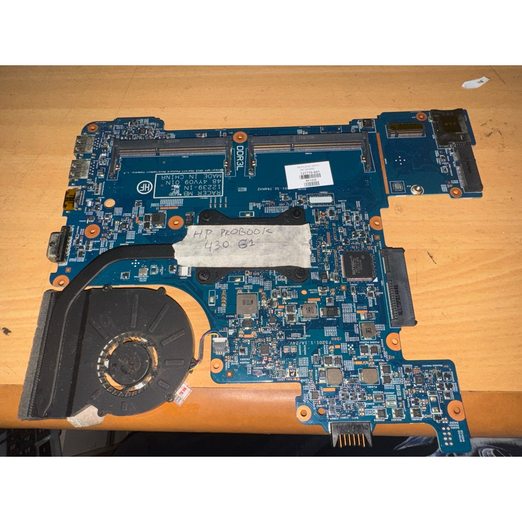 mainbord HP probook 430 G1 core i5 gen4 kondisi mati belum servis