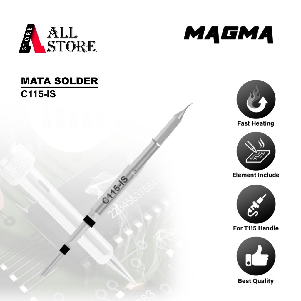 Mata Solder Bengkok MAGMA C115-IS - Mata Solder Model Runcing Bengkok - Mata Solder Station Type T11