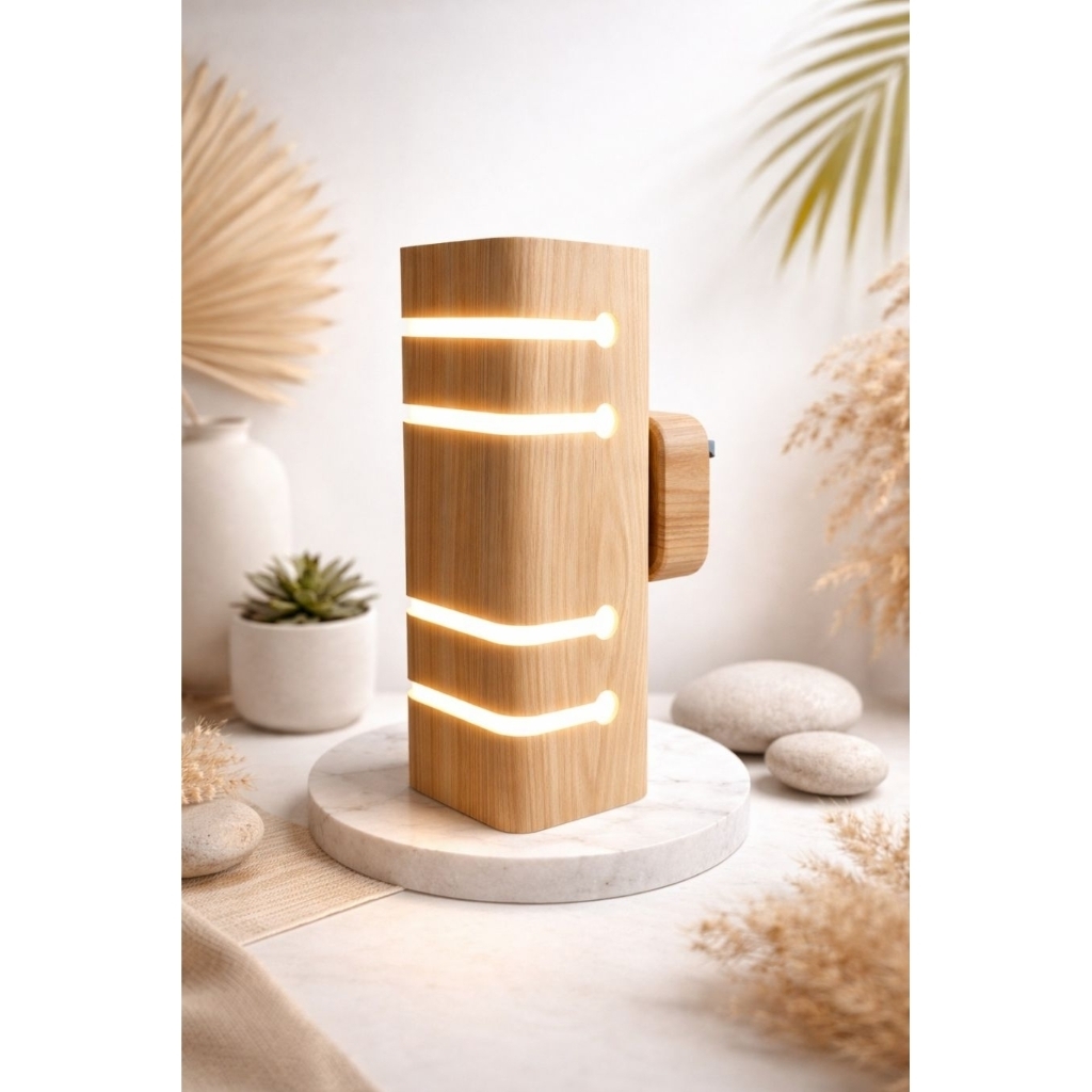 Lampu hias dinding OUTDOOR & INDOOR motif kayu