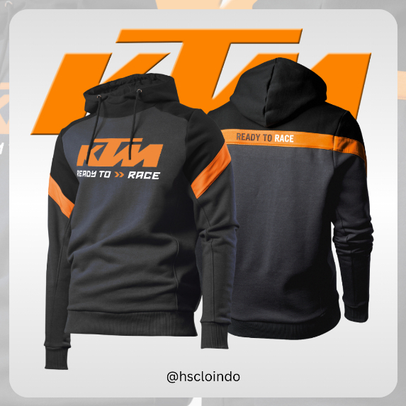 Jaket Motor XS-5XL KTM Motorcycle Ready To Race Hoodie Jumper Motocross Trail MX Racing Bahan Katun 