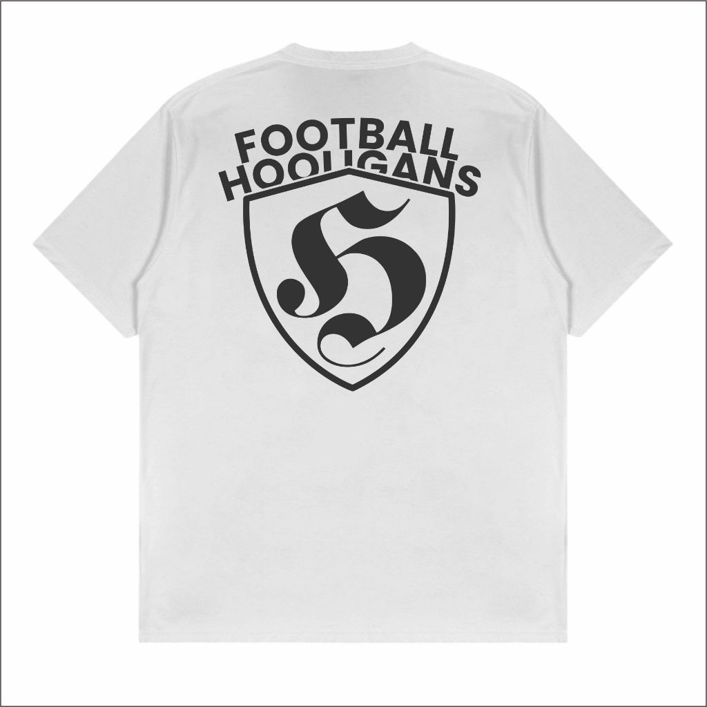 Kaos Distro Football Hooligans Putih Casual Ultras