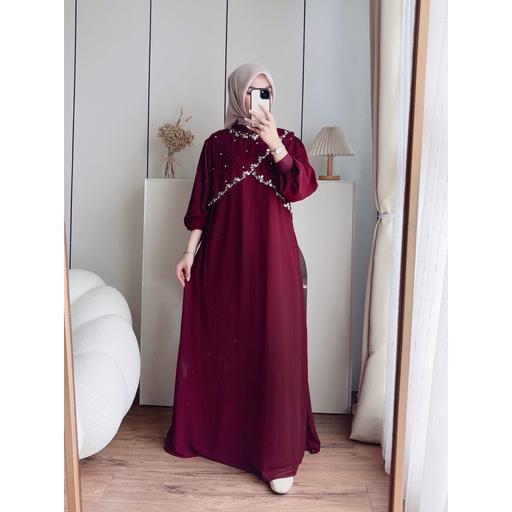CANDY LADY Armena Maxi / Gamis Payet Wanita Terbaru Dress Ceruty Lebaran Bestseller