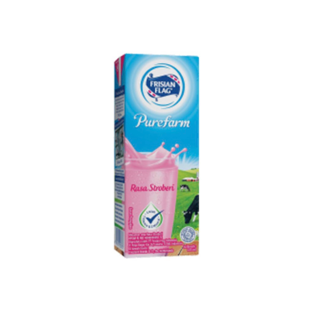 FRISIAN FLAG Susu Cair UHT Strawberry 225ml - 1 dus 36 kotak