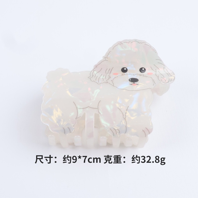 Hair Claw Bichon | Jepit Rambut Anjing Bichon Imut Manis Wanita Patootie Corner