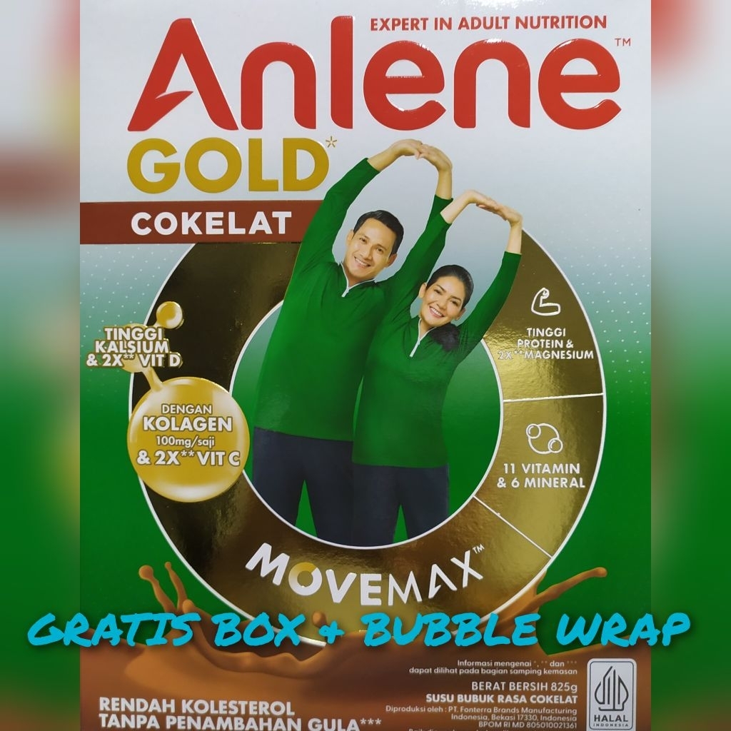 [Promo Mar] Anlene Gold Movemax Cokelat 825g menggantikan 850 gram susu 50 tahun keatas