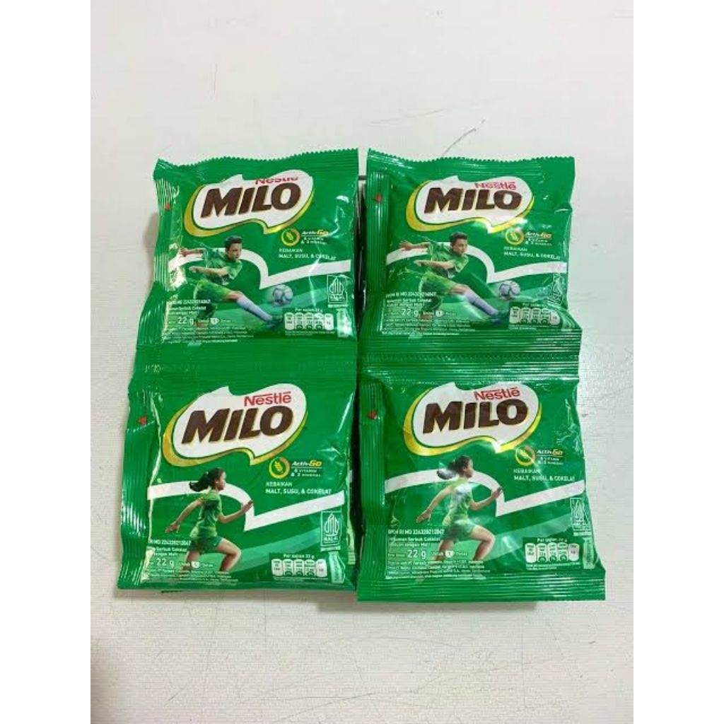 Milo Saset 22 gr (1 renteng 10 bungkus)