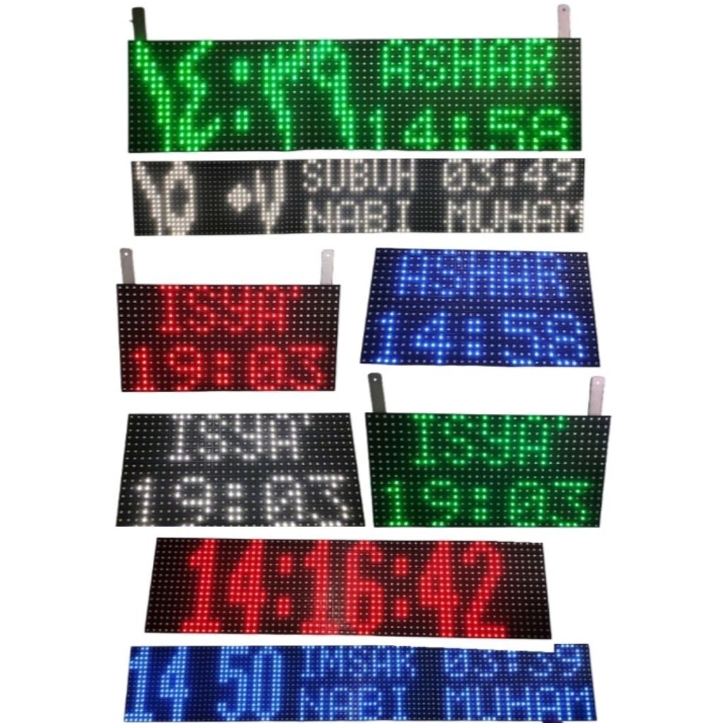 kontroller jws jam waktu sholat digital kalender jam digital / jam kalender digital panel p10