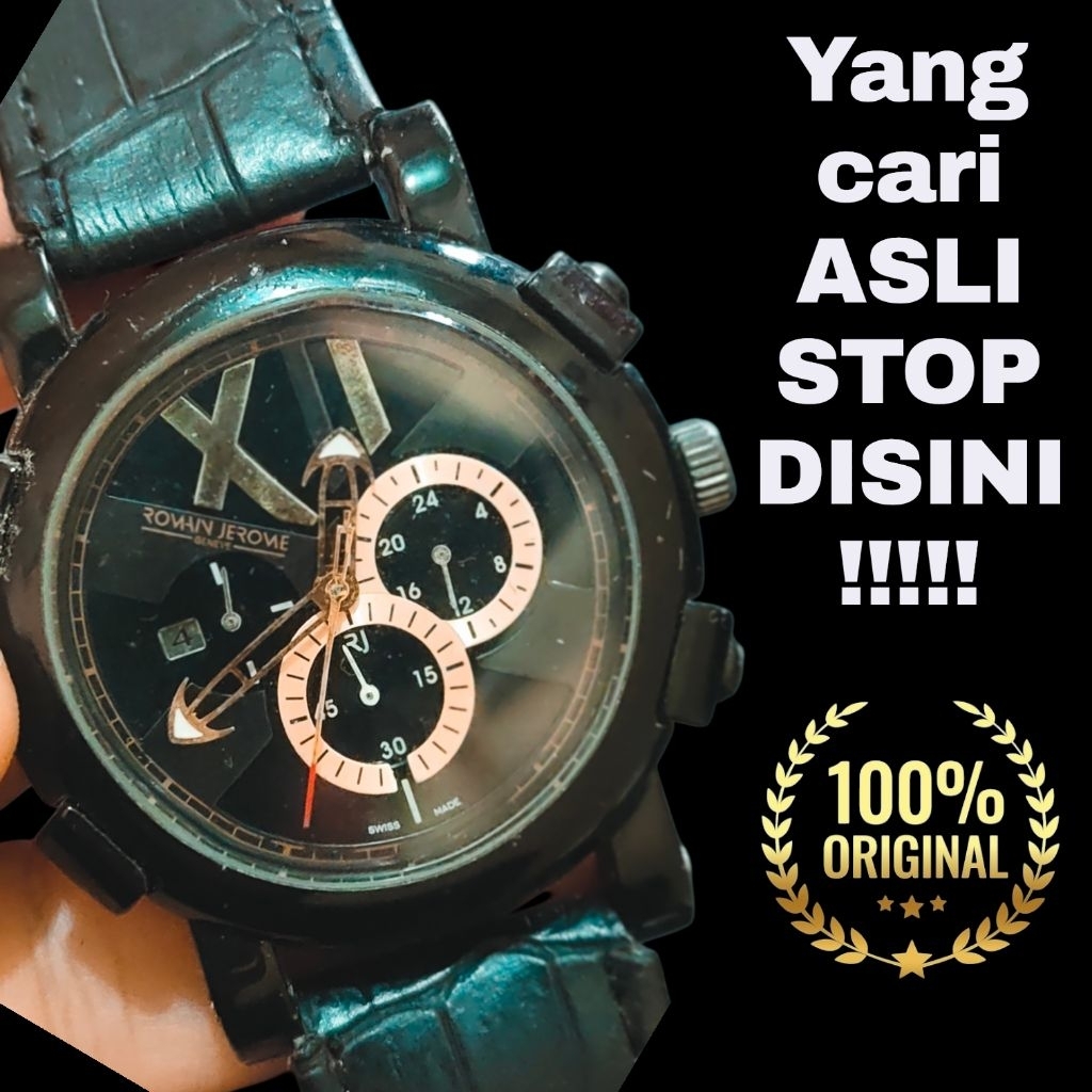 ORIGINAL ROMAN JEROME CRONO AKTIF JAM TANGAN PRIA COWOK BEKAS SECOND SEKEN QUARTZ MULUS KEREN ANTI A