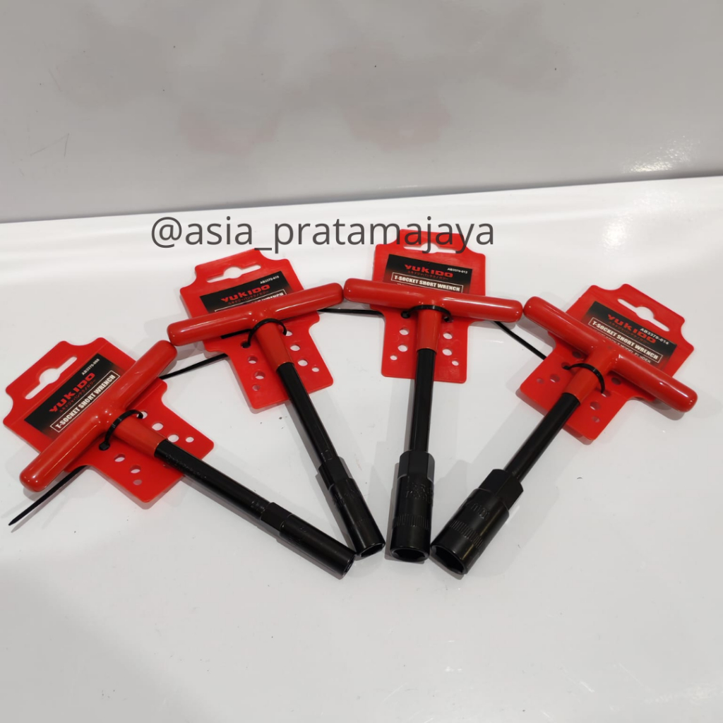 PAKET Kunci Sok T pendek 8-10-12-14 MM YUKIDO Kunci Sok T / Socket Wrench-T