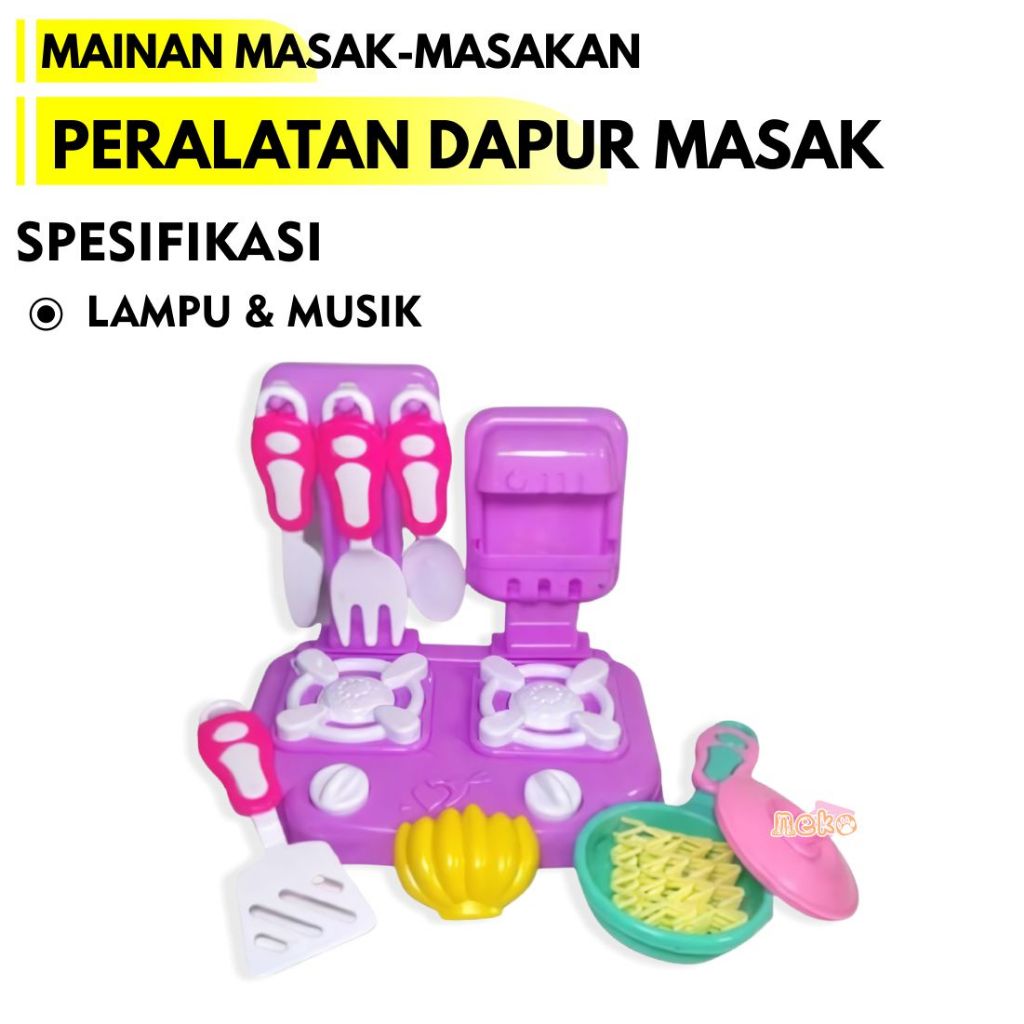 Mainan Kitchen Set Anak Kompor Dan Alat Dapur Peralatan Dapur Kitchen Set LM1