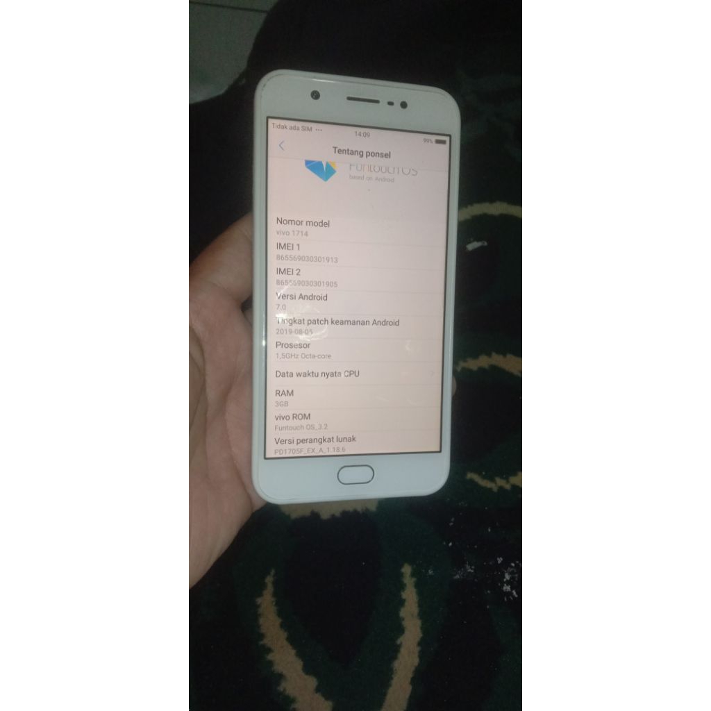 lcd touchscreen vivo y69 1714