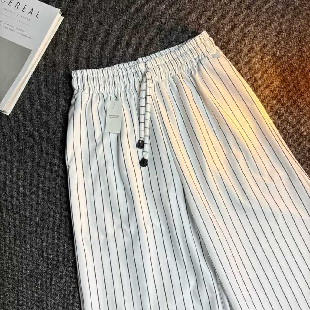 Celana Wanita Flare Pants Esme Cutbray Premium Import Bangkok dengan Bahan Knit Stripe Premium