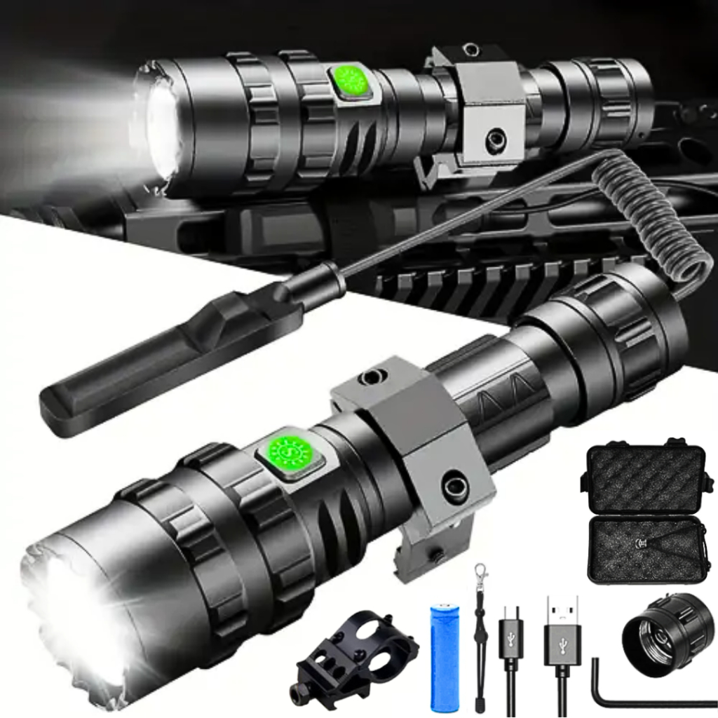 COD FUNANA Senter LED Senapan Angin Tembak Super Terang Anti Air Rifle L2 + Mount dan Baterai JG-3