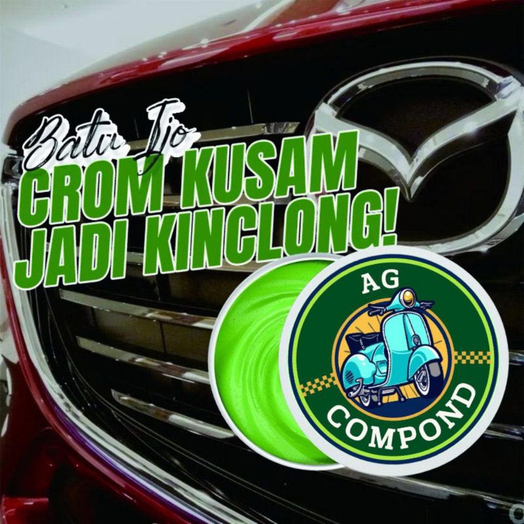 AG BATU IJO Ijo PENGKILAP CROM LOGAM MESIN MOTOR CREAM BATU IJO KRIM BATU IJO