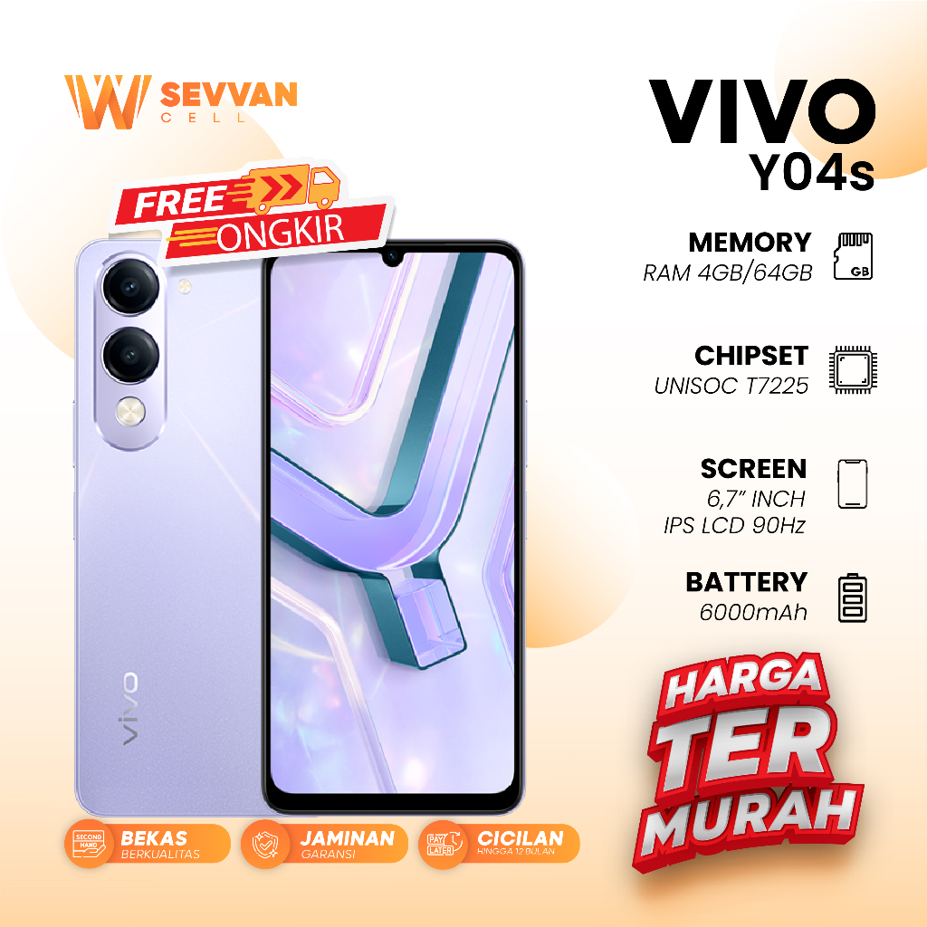 Handphone Vivo Y04s Ram 4 64GB