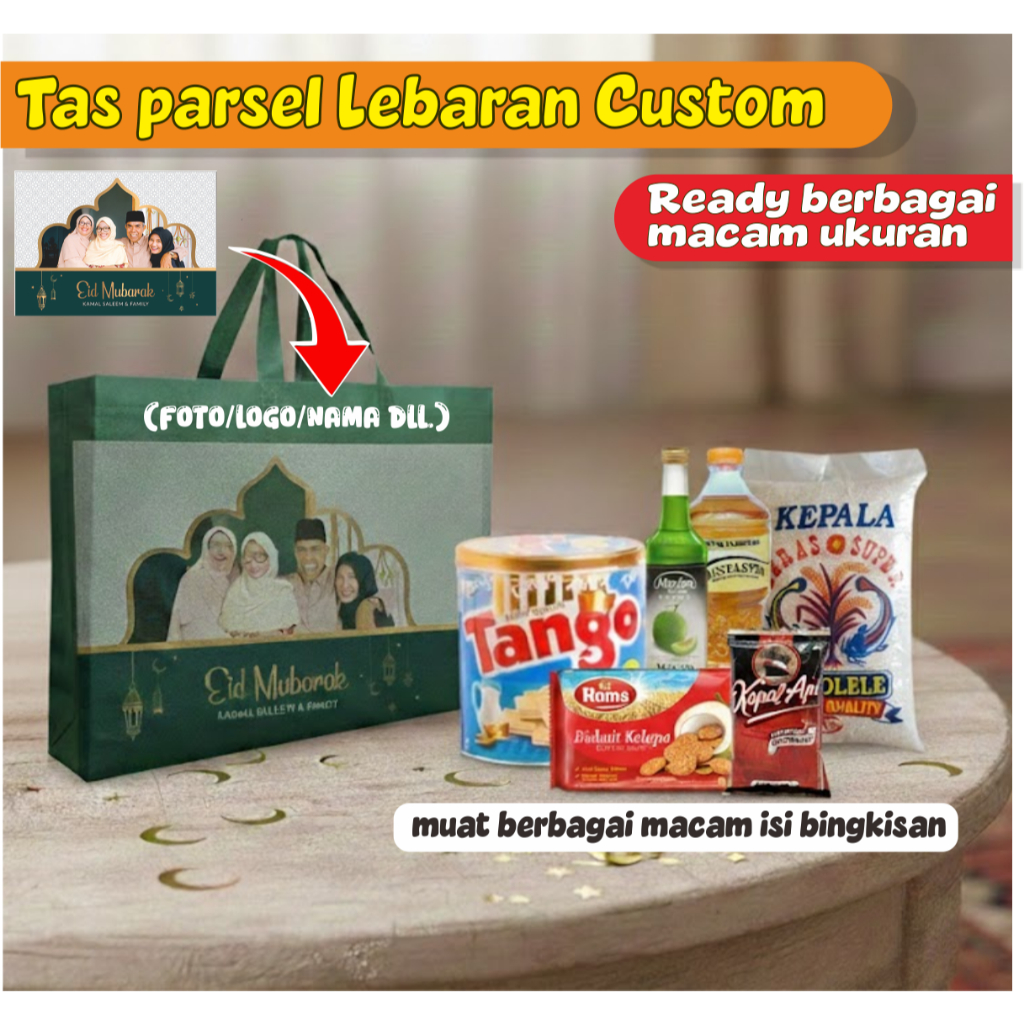 Tas Lebaran Custom // Hampers Lebaran // Bingkisan Lebaran Custom free desain