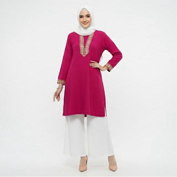 Eprise Tunic Midi HOT FUCHSIA  | Tunik Wanita Muslim | Tunik Lebaran