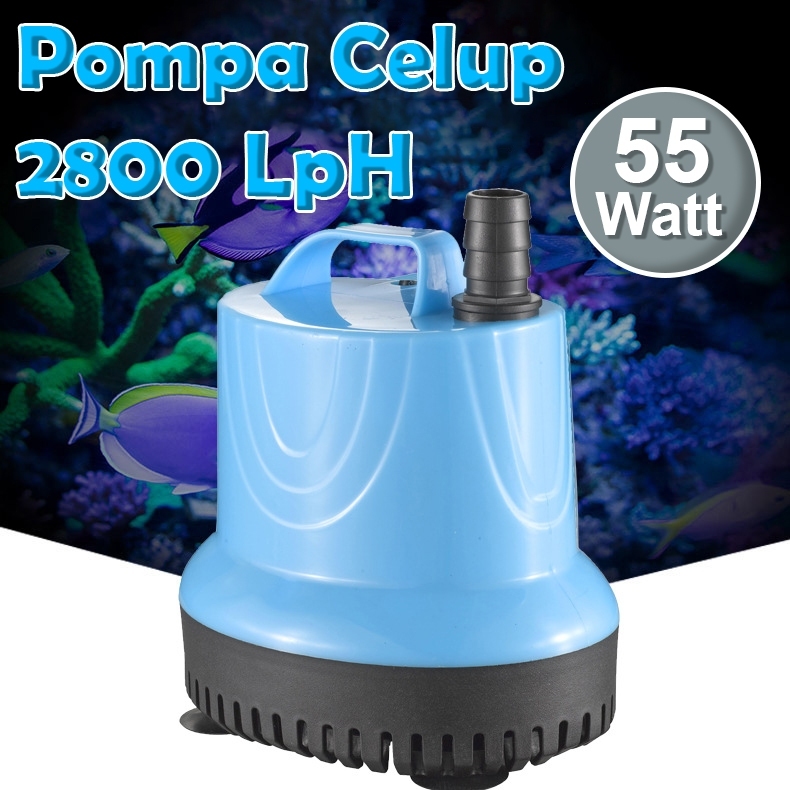 Pompa Air Celup Kolam Pompa Akuarium 55 Watt Mesin Air Submersible Pompa Kolam Sirkulasi Air Terjun