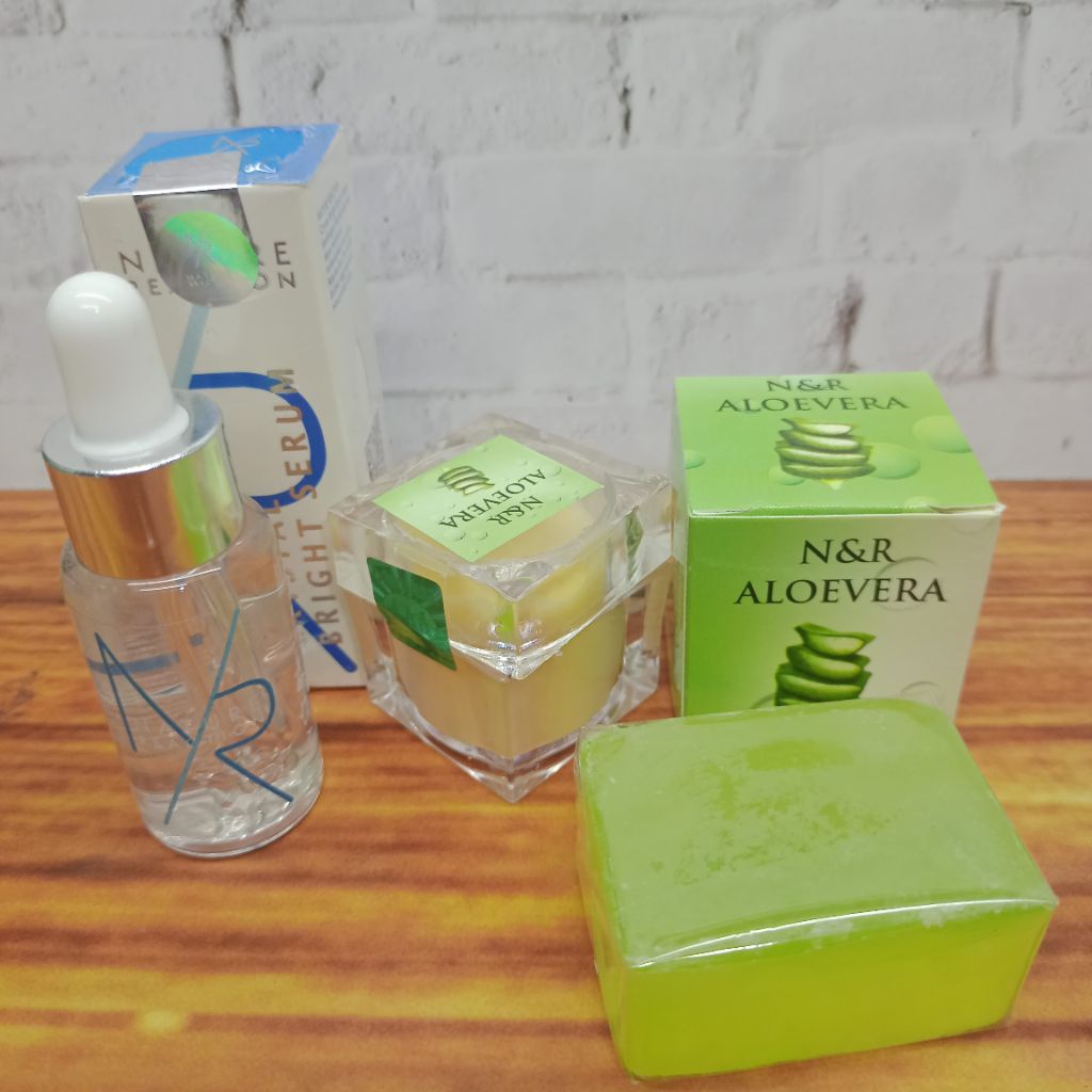 Paket 3in1 Aloe Vera (Serum NR - Alovera Cream - Sabun)