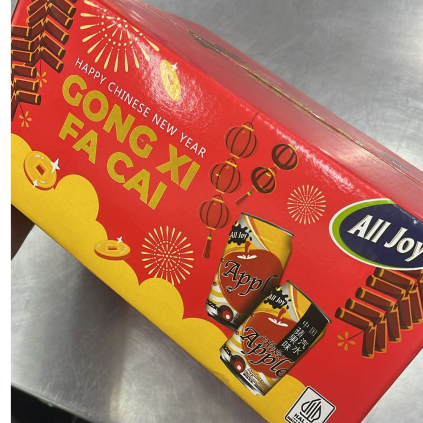 APPLE CHINA ALL JOY 325ML 12 KALENG GONG XI FA CAI