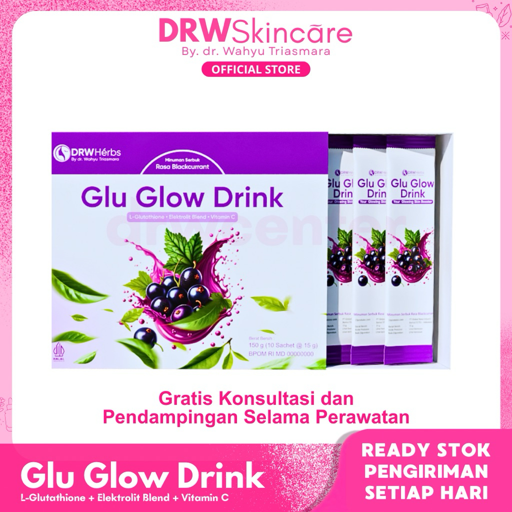 DRW Skincare Glu Glow Drink Kulit Glowing L-Glutathione dan Vitamin C