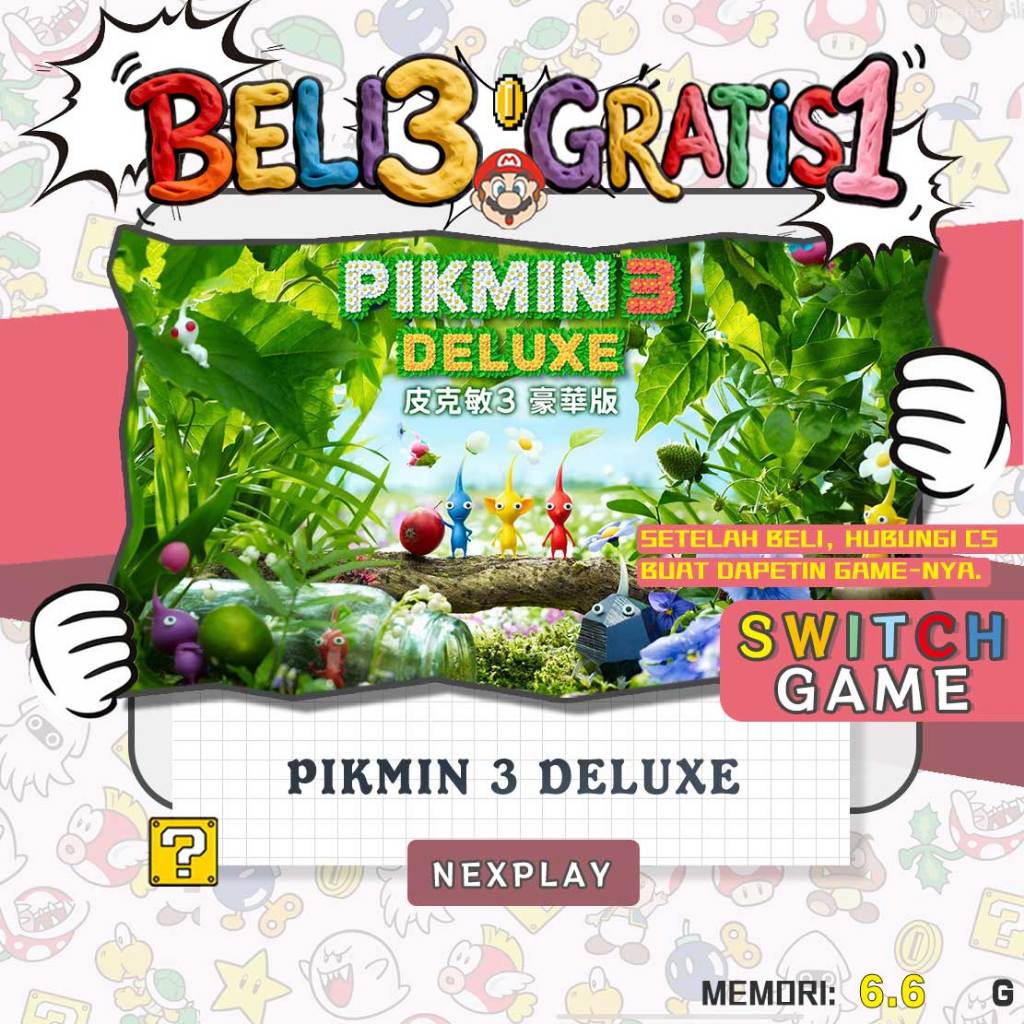 Pikmin 3 Deluxe Nintendo Switch Digital Game BELI 3 GRATIS 1