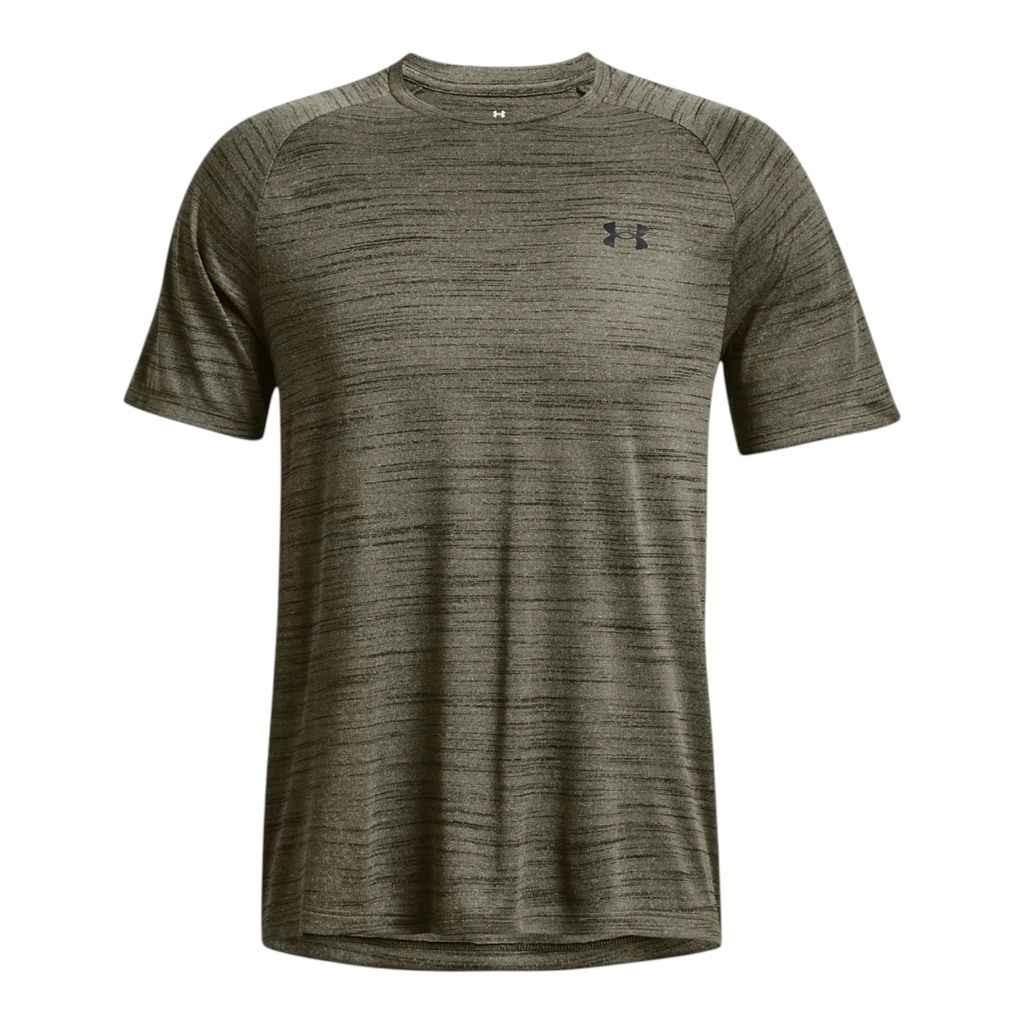 Kaos Under Armour UA Tech 2.0 Tiger Short Sleeve - Marine OD Green - Running Gym Training - Men Pria