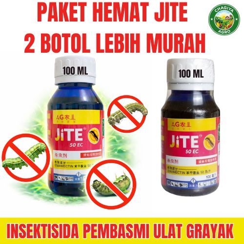 Jite - Insektisida Sistemik Pembasmi Ulat Grayak Daun Batang | Paket Hemat 2 Botol Lebih Murah | JIT