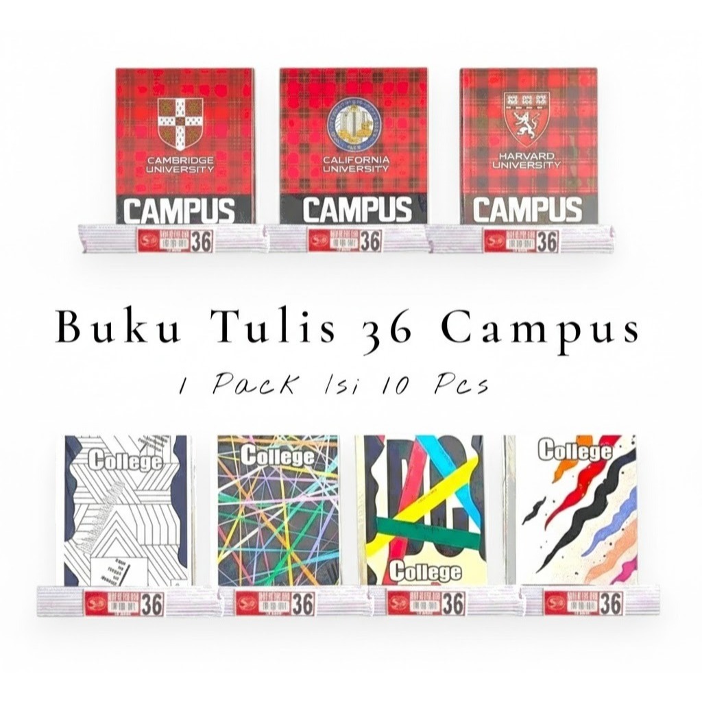 Buku Tulis Sekolah Campus 36 Tebal Besar 1Pack 10Pcs