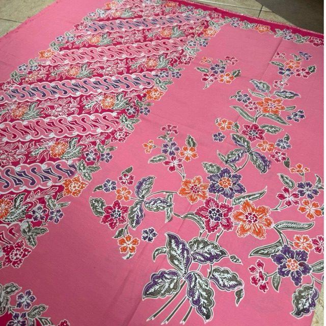 KAIN BATIK ENCIM CAP KOMBINASI TULIS | SARUNG BATIK ENCIM | BAHAN KATUN PRIMIS | ASLI BATIK PEKALONG