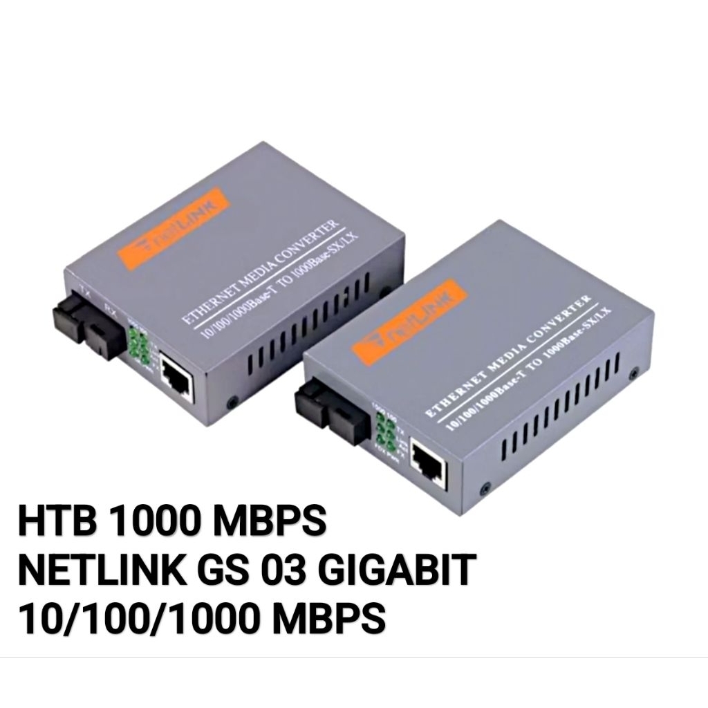 HTB 1000 mbps Netlink GS 03 Gigabit FO 10/100/1000 mbps Media Converter