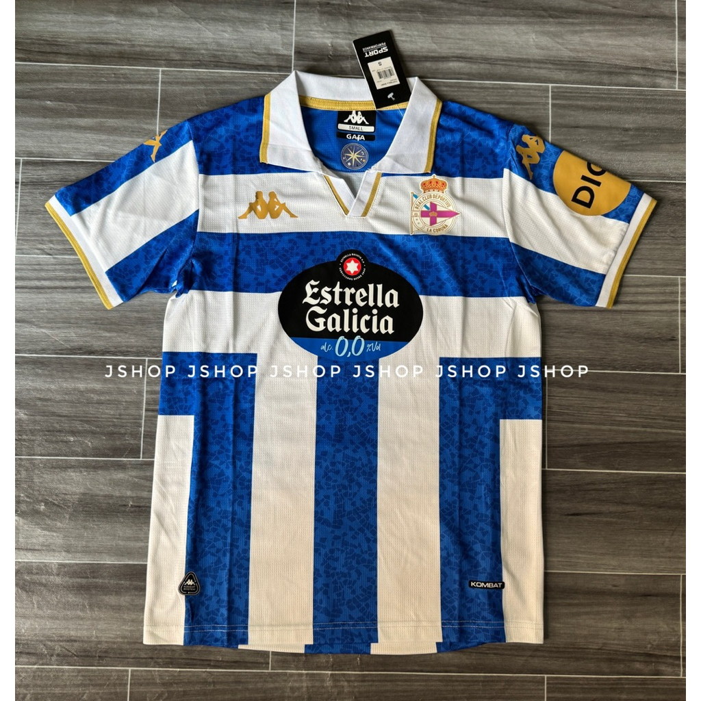 LOGO 3D BORDIR JERSEY BOLA JERSEY FUTSAL JERSEY OLAHRAGA JERSEY DEPORTIVO LA CORUNA HOME 2025 2026
