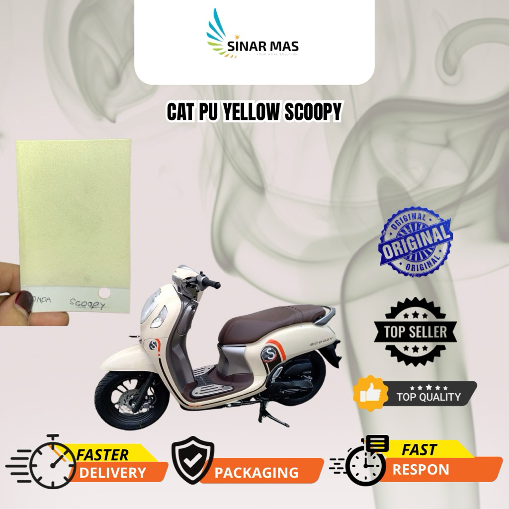 Cat PU Yellow Scoopy / Cream Matte Doff SCOOPY 200ml Cat Custom Cat Ori Cat Polyurethane Cat Asli Ca