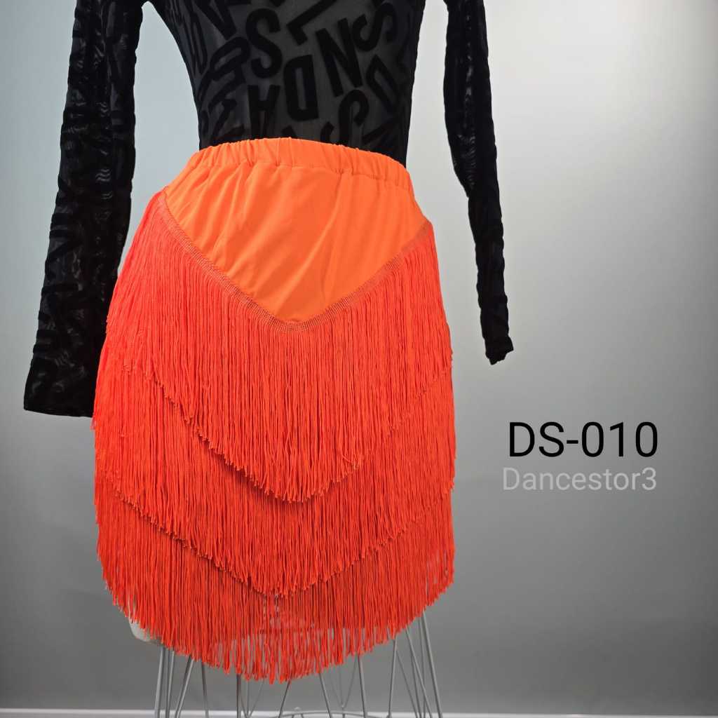 2B DS-010~ Rok Rumbai Pendek Latin Line Dance Aster