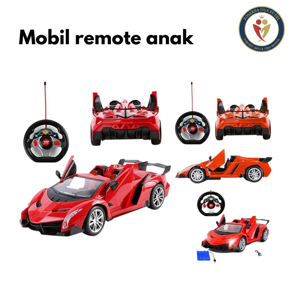Mobil remote control Lamborghini - Pintu Buka, Lampu Nyala, Frekuensi 40MHz