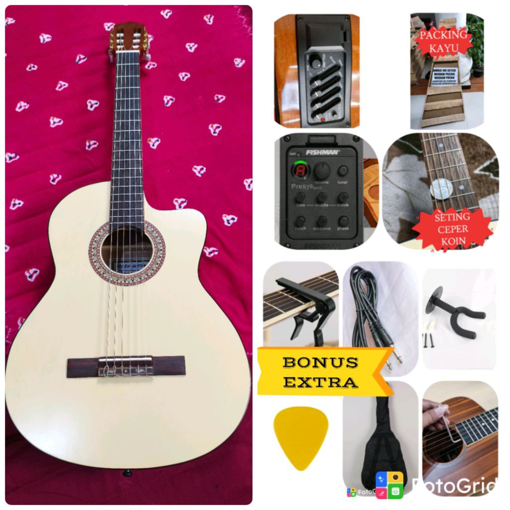 GITAR CLASSIC ORIGINAL GRAZIA MODEL CS 05 NC GITAR KLASIK NYLON