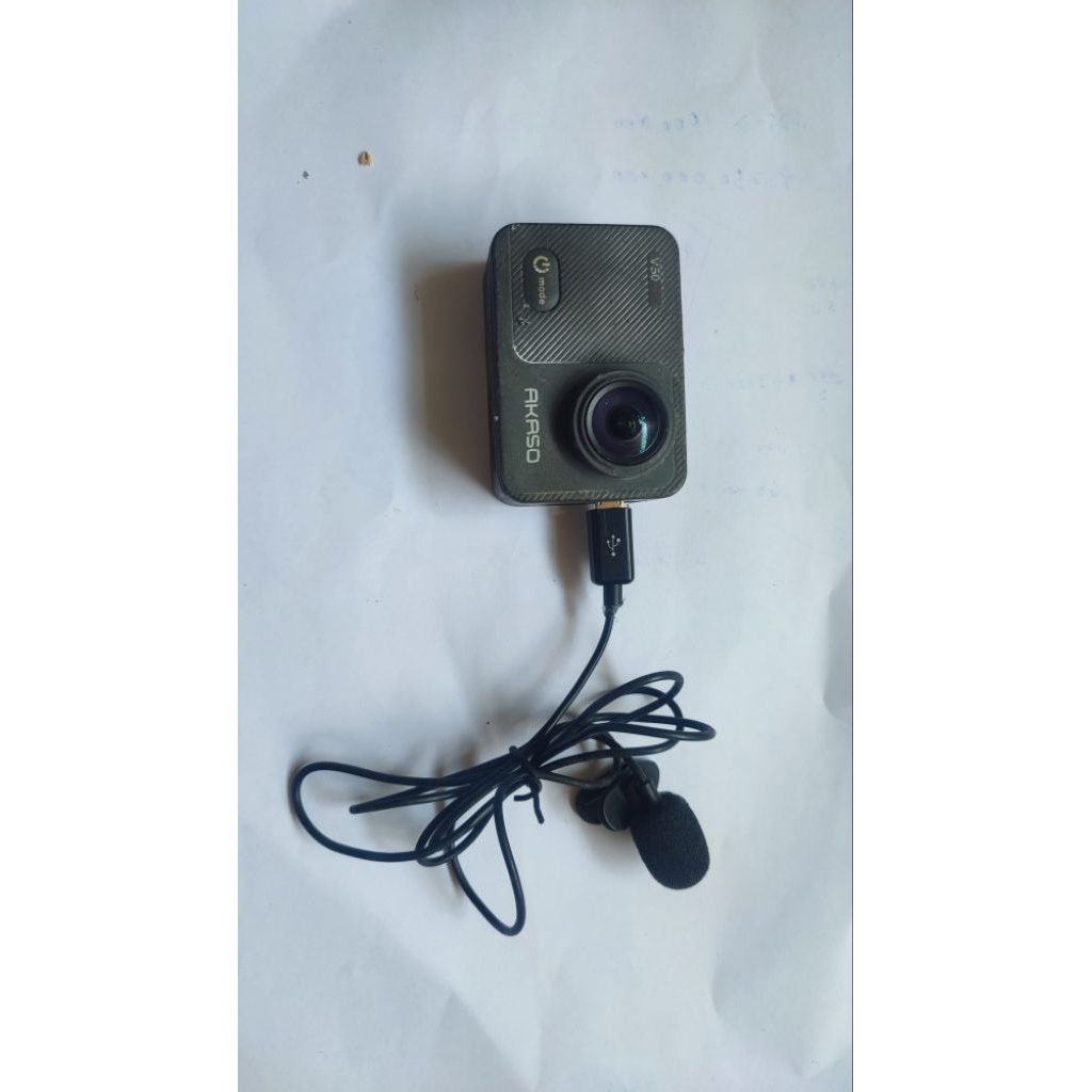 Mic external camera action Akaso v50x socket Micro usb 5 pin