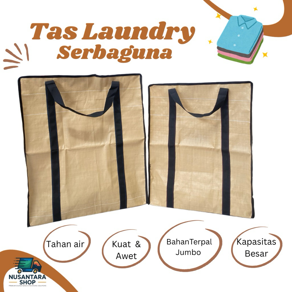 Tas Laundry , Tas Serbaguna, Kapasitas Besar Bahan Jumbo tebal dan Kuat
