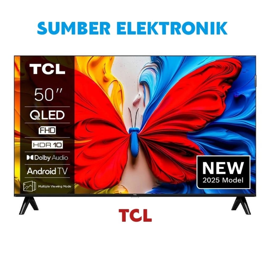 GOOGLE TV TCL 50V5C QLED 50INC BERGARANSI RESMI