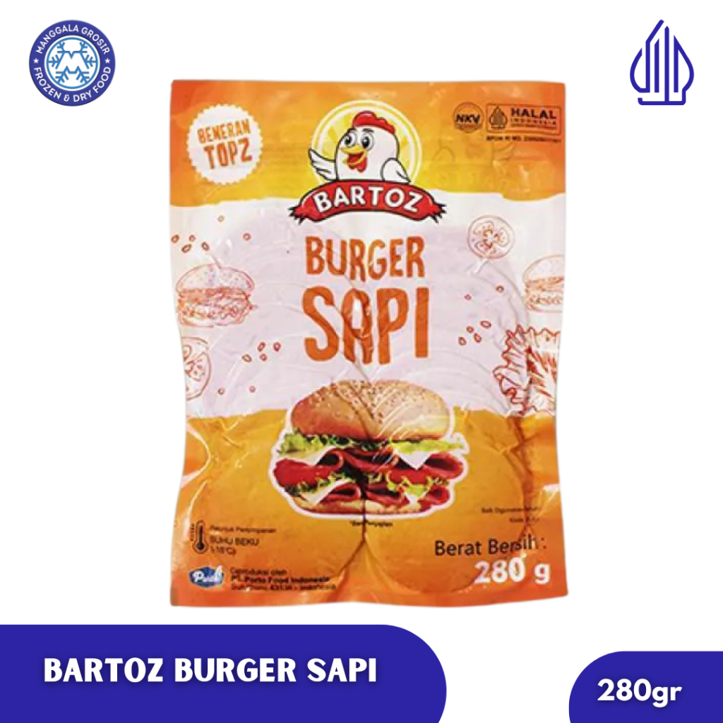 Bartoz Beef Slice Burger / Burger Sapi Slice / Iris 280gr