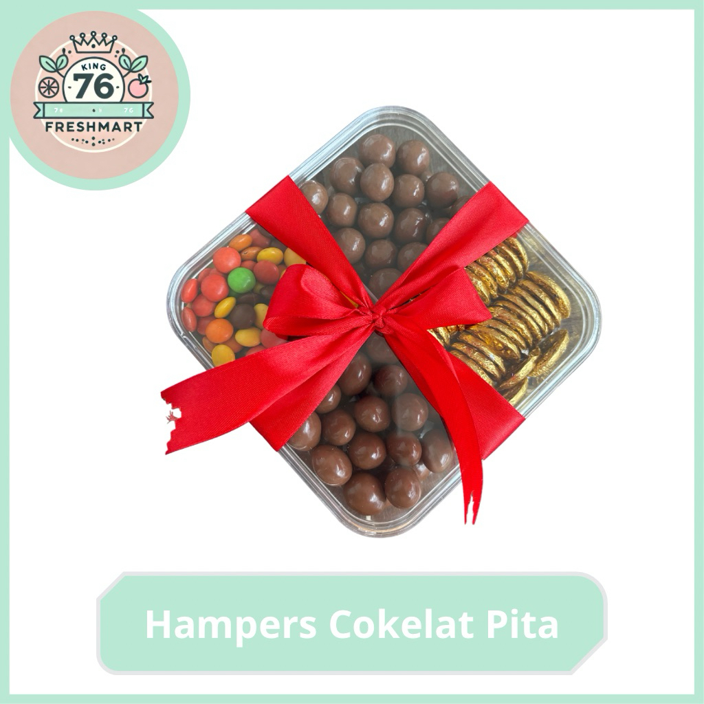 Hampers Cokelat Mix Premium Lebaran | Parcel Coklat Delfi Almond Maltitos | Free Pita & Sticker Idul