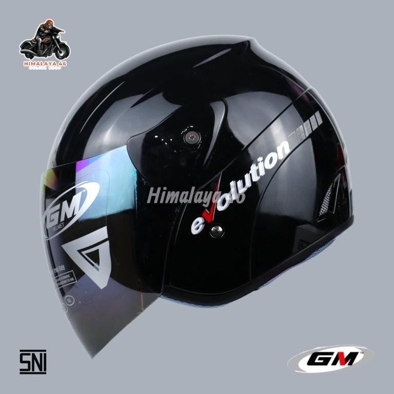 GM Evolution Solid - Black - Helm Half Face