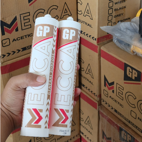 Lem Silicone Sealant MECCA GP Asam 300ML / Lem kaca aquarium / alumunium / akrilik