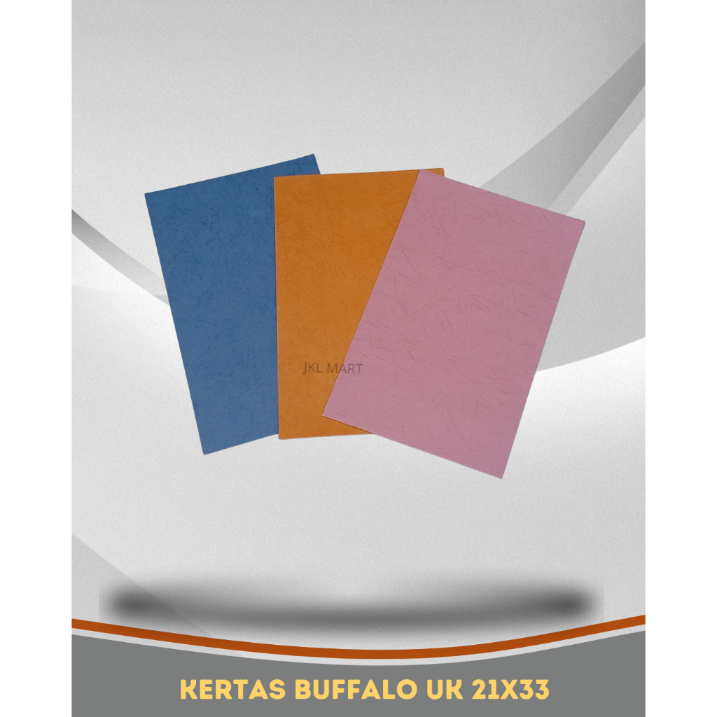 (ISI 100) KERTAS BUFFALO COVER BUFFALO JILID FOTOCOPY WARNA WARNI F4 KERTAS JILID