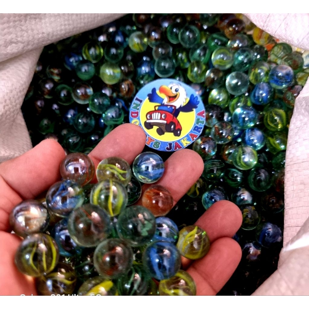 1 KARUNG / 25 KG -+ 4500 PCS KELERENG MATA KUCING / GUNDU